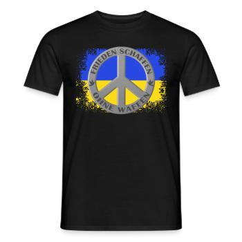 Frieden Schaffen ohne Waffen, Freiheit - Männer T-Shirt - Schwarz - Vorne - AI Model Male 178 light (178cm)