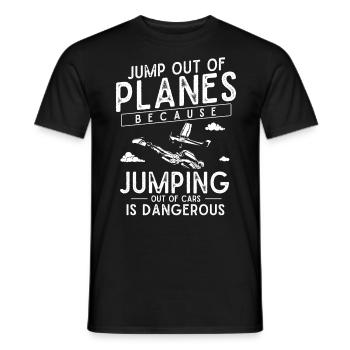 Parachutisme, Parachutisme - T-shirt homme - noir - Devant - AI Model Male 178 light (178cm)