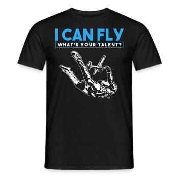 Skydiving, Skydiving - Men's T-Shirt - black - Front - AI Model Male 178 light (178cm)