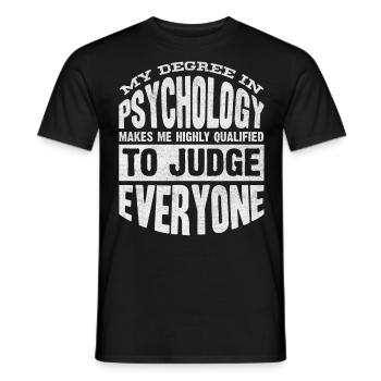 Psychologist, psychiatrist, psychoanalyst - Men's T-Shirt - black - Front - AI Model Male 178 light (178cm)
