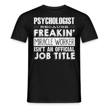 Psychologue, psychiatre, psychanalyste - T-shirt homme - noir - Devant - AI Model Male 178 light (178cm)