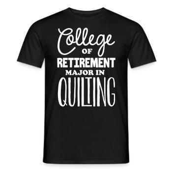 Quilting, tricot, machines à coudre, couture - T-shirt homme - noir - Devant - AI Model Male 178 light (178cm)