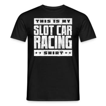 Slotcar-Rennen, Petrolhead, Autoliebhaber - Männer T-Shirt - Schwarz - Vorne - AI Model Male 178 light (178cm)