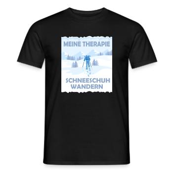 Schneeschuhwandern Schneeschuh wandern - Männer T-Shirt - Schwarz - Vorne - AI Model Male 178 light (178cm)