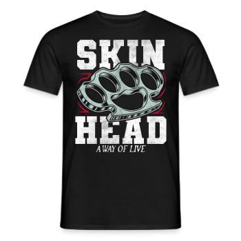 Oi Skinhead, Skinhead Girl, Punk - T-shirt homme - noir - Devant - AI Model Male 178 light (178cm)