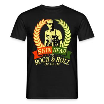 Oi Skinhead, Skinhead Girl, Punk - Männer T-Shirt - Schwarz - Vorne - AI Model Male 178 light (178cm)