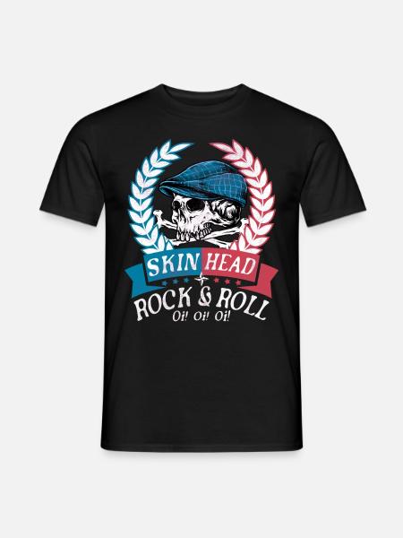 Oi Skinhead, Skinhead Girl, Punk - T-shirt męski - czarny