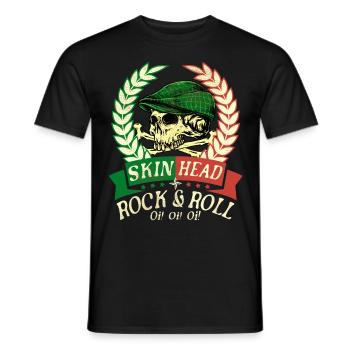 Oi Skinhead, Skinhead Girl, Punk - T-shirt homme - noir - Devant - AI Model Male 178 light (178cm)
