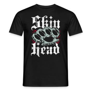 Oi Skinhead, Skinhead Girl, Punk - Men's T-Shirt - black - Front - AI Model Male 178 light (178cm)