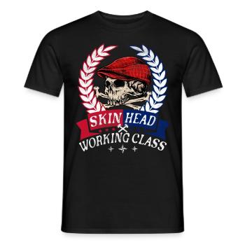 Oi Skinhead, Skinhead Girl, Punk - Men's T-Shirt - black - Front - AI Model Male 178 light (178cm)