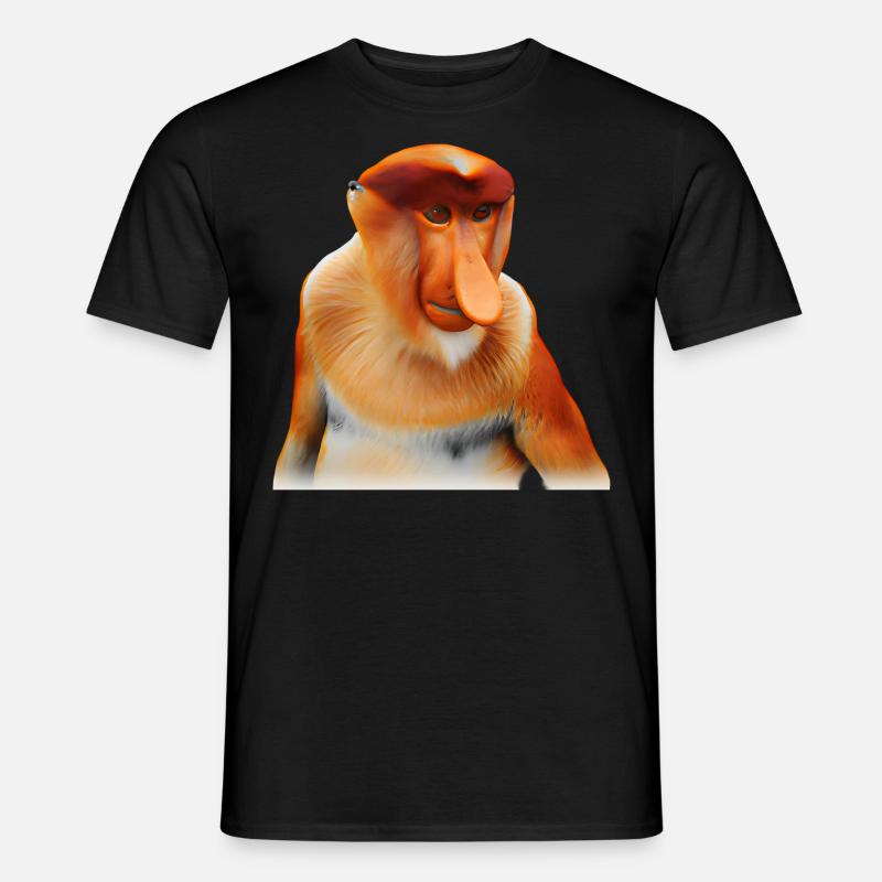 The exotic proboscis monkey - Men’s T-shirt - black