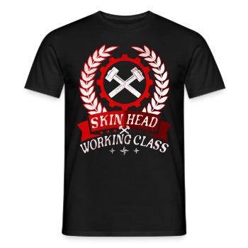 Oi Skinhead, Skinhead Girl, Punk - Men's T-Shirt - black - Front - AI Model Male 178 light (178cm)