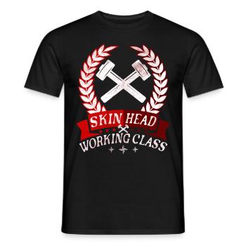 Oi Skinhead, Skinhead Girl, Punk - Men's T-Shirt - black - Front - AI Model Male 178 light (178cm)