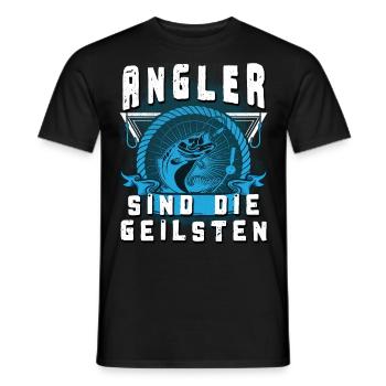 Angler sind die geilsten - Männer T-Shirt - Schwarz - Vorne - AI Model Male 178 light (178cm)