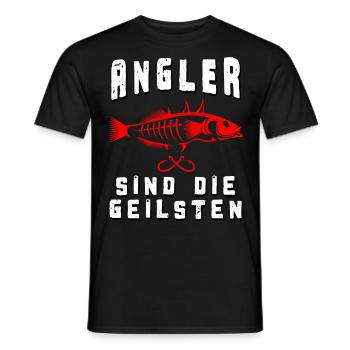 Angler sind die geilsten - Männer T-Shirt - Schwarz - Vorne - AI Model Male 178 light (178cm)