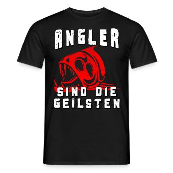Angler sind die geilsten - Männer T-Shirt - Schwarz - Vorne - AI Model Male 178 light (178cm)