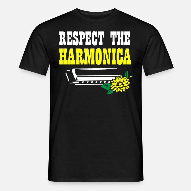 Harmonica player, Harmonica music - Men’s T-shirt - black