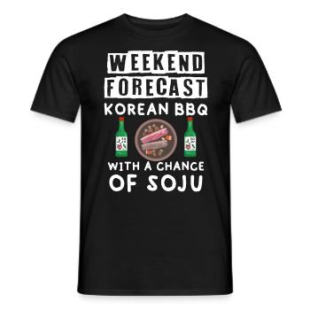 Korean BBQ, Korean Band, Korean - Men's T-Shirt - black - Front - AI Model Male 178 light (178cm)