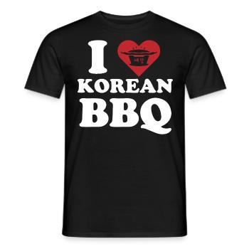 Korean BBQ, Korean Band, Korean - Men's T-Shirt - black - Front - AI Model Male 178 light (178cm)