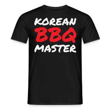 Korean BBQ, Korean Band, Korean - Men's T-Shirt - black - Front - AI Model Male 178 light (178cm)