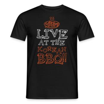 Korean BBQ, Korean Band, Korean - Men's T-Shirt - black - Front - AI Model Male 178 light (178cm)