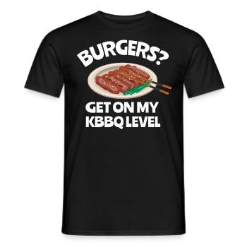 Korean BBQ, Korean Band, Korean - Men's T-Shirt - black - Front - AI Model Male 178 light (178cm)