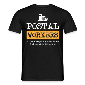 Postal worker, postal worker, postman - Men's T-Shirt - black - Front - AI Model Male 178 light (178cm)