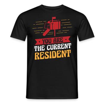 Postal worker, postal worker, postman - Men's T-Shirt - black - Front - AI Model Male 178 light (178cm)