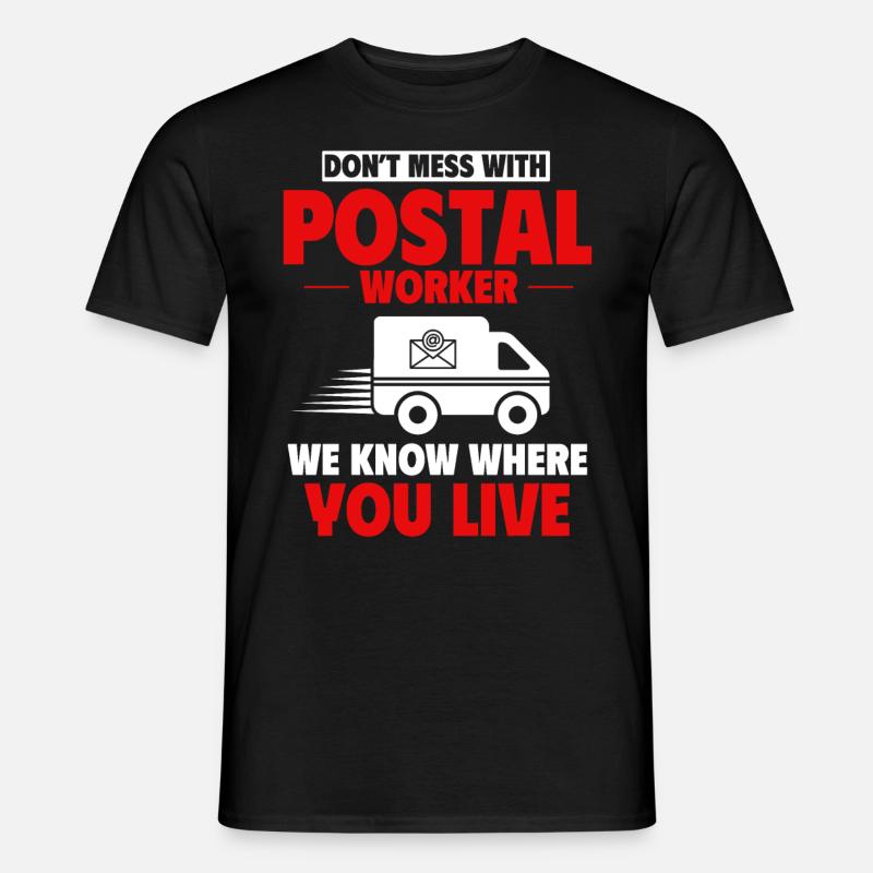 Post worker, post man - Men's T-Shirt - black