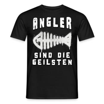 Angler sind die geilsten - Männer T-Shirt - Schwarz - Vorne - AI Model Male 178 light (178cm)