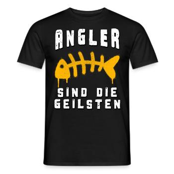 Angler sind die geilsten - Männer T-Shirt - Schwarz - Vorne - AI Model Male 178 light (178cm)