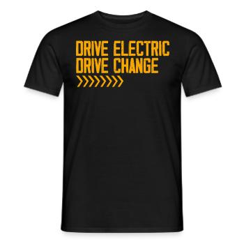 Renewable Energy, E-Cars, EV Life, EV Drivers - Men's T-Shirt - black - Front - AI Model Male 178 light (178cm)