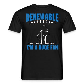 Renewable Energy, E-Cars, EV Life, EV Drivers - Men's T-Shirt - black - Front - AI Model Male 178 light (178cm)