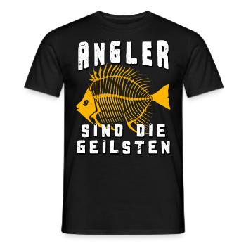 Angler sind die geilsten - Männer T-Shirt - Schwarz - Vorne - AI Model Male 178 light (178cm)