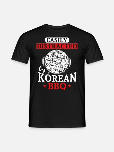 Korean BBQ, Korean - Men's T-Shirt - black