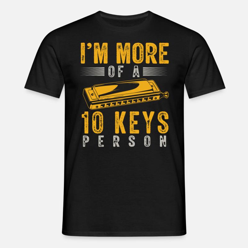 Harmonica player, Unny harmonica - Men's T-Shirt - black
