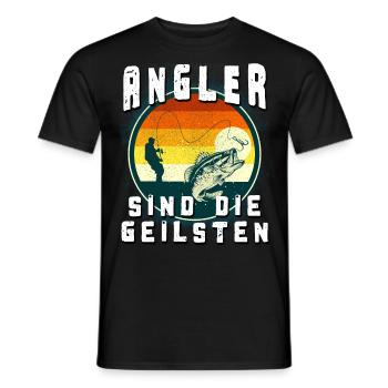Angler sind die geilsten - Männer T-Shirt - Schwarz - Vorne - AI Model Male 178 light (178cm)