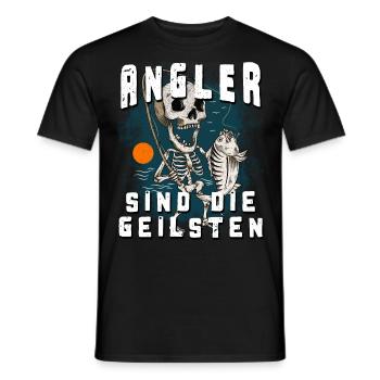 Angler sind die geilsten - Männer T-Shirt - Schwarz - Vorne - AI Model Male 178 light (178cm)