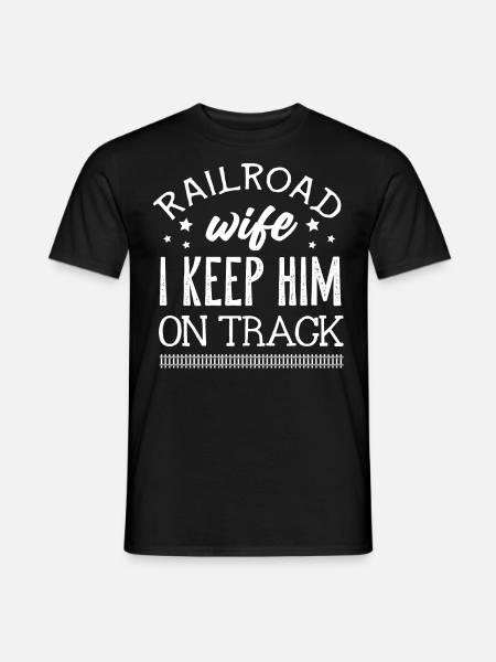 Railway, locomotive - Men's T-Shirt - black