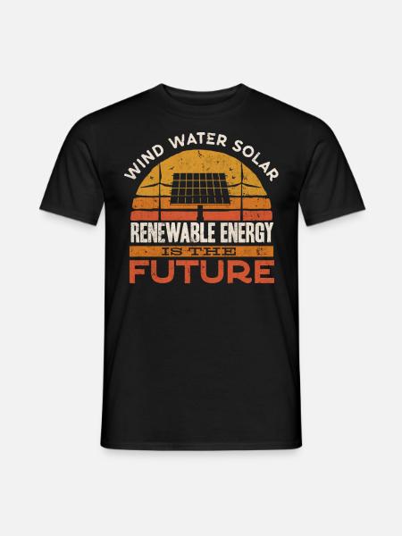 Solar Energy, Renewable Energy - Men's T-Shirt - black