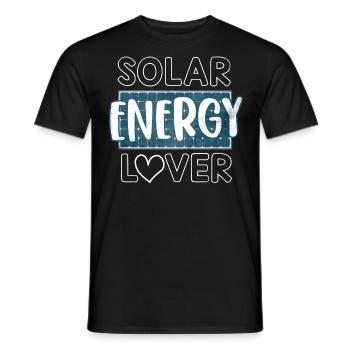 Énergie solaire, Énergie renouvelable - T-shirt homme - noir - Devant - AI Model Male 178 light (178cm)