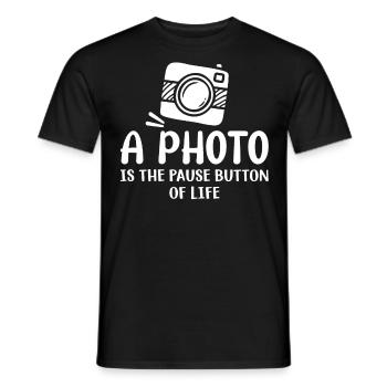 Photographer, Photography - Men's T-Shirt - black - Front - AI Model Male 178 light (178cm)