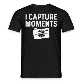 Photographer, Photography - Men's T-Shirt - black - Front - AI Model Male 178 light (178cm)