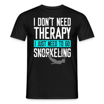 Snorkeling, snorkeling, diving, underwater - Men's T-Shirt - black - Front - AI Model Male 178 light (178cm)