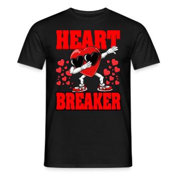 Dabbing Heart Breaker Drôle Messieurs Enfants Garçons - T-shirt homme - noir - Devant - AI Model Male 178 light (178cm)