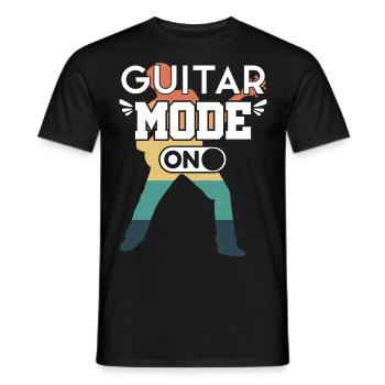 Gitarre Spruch Modus - Männer T-Shirt - Schwarz - Vorne - AI Model Male 178 light (178cm)