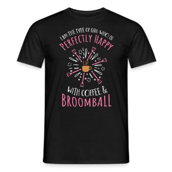 Broom ball - Men's T-Shirt - black - Front - AI Model Male 178 light (178cm)