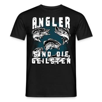 Angler sind die geilsten - Männer T-Shirt - Schwarz - Vorne - AI Model Male 178 light (178cm)