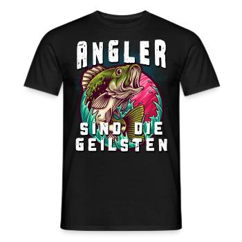 Angler sind die geilsten - Männer T-Shirt - Schwarz - Vorne - AI Model Male 178 light (178cm)