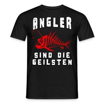 Angler sind die geilsten - Männer T-Shirt - Schwarz - Vorne - AI Model Male 178 light (178cm)